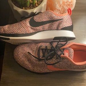 Pink/Peach w/black Nike shoes